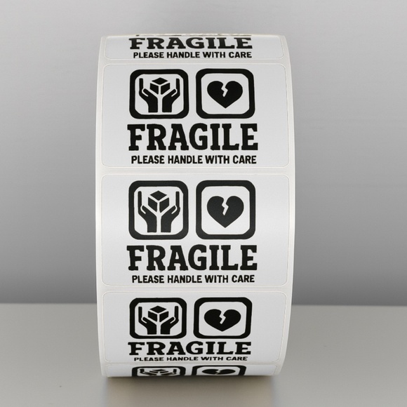 📦 Fragile Shipping Stickers | Handle With Care Labels | Red Warning LABELS - Picture 8 of 11